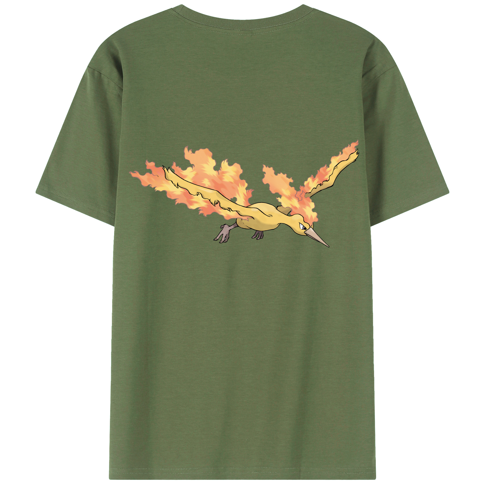 （画像用） ポケットモンスター Pokémon 綿100％ メンズ半袖Tシャツ（バックプリント） 通気性